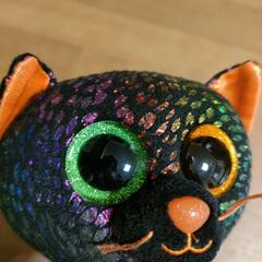 【値下げ！used】ぬいぐるみ キラキラキャット 2体の画像