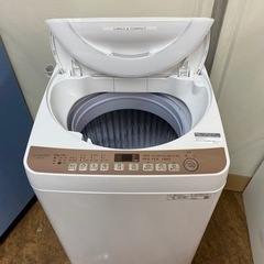 ⭐期間限定の特別値下げ！！I731 🌈 ジモティー限定価格！ 2021年製の美品♪ SHARP 洗濯機（7.0㎏） ⭐ 動作確認済 ⭐ クリーニング済の画像