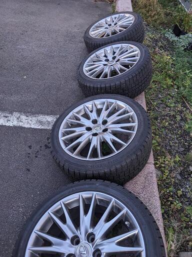 レクサス 純正 ホイール ダンロップ スタッドレスタイヤ 245/40r18