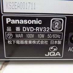 Panasonic パナソニック　DVD/CDプレイヤー　DVD-RV32　中古の画像