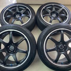 エンケイチューニング SC38◆8.5J 18インチ IS35(+35) 5/114.3◆235/45R18 付◆レクサス GS RC カムリ マークX V35スカイライン などに