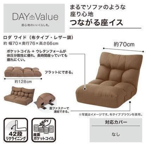 2個セット: NITORI ワイドポケットコイル座イス