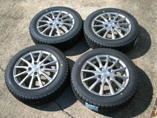 【来店取替】155/65R14 新品スタッドレスタイヤ&アルミ付きセット 軽自動車用 グッドイヤー