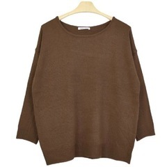 ニット 洗えるニット ニットソーの画像