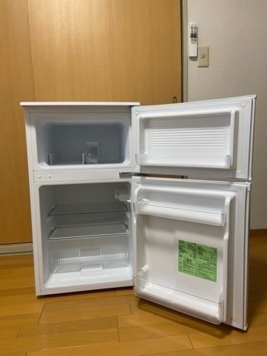 【美品】急ぎ★2021年製アイリスオーヤマ90L小型冷蔵庫2ドア/ホワイト¥5,000