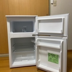 【美品】急ぎ★2021年製アイリスオーヤマ90L小型冷蔵庫2ドア/ホワイト¥5,000の画像