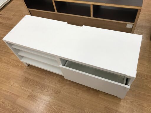 ★ジモティ割あり★  TV台 白 H49×W120×D41.5 クリーニング済み KJ3523