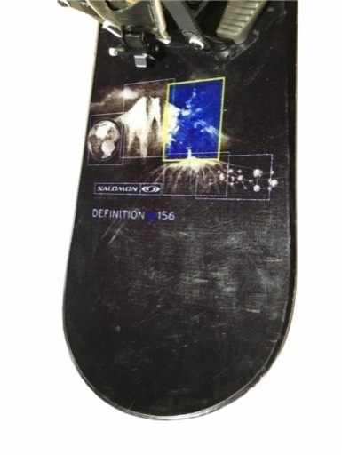 Salomon サロモン 156 DEFINITION スノーボード ビンディング ブーツ 27.5cm セット キャンバー板 スノボ板 ゲレンデ カービング 板用ワックス ボード 中古品