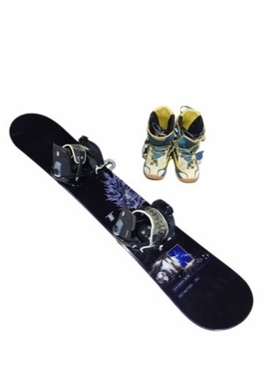 Salomon サロモン 156 DEFINITION スノーボード ビンディング ブーツ 27.5cm セット キャンバー板 スノボ板 ゲレンデ カービング 板用ワックス ボード 中古品