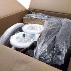 ★ 新札幌発 新品 ★ LIFEFAIR カウンターチェア オフィスチェア 2脚セット ブラック 昇降 椅子 ソフトレザー / No.2102 ★の画像