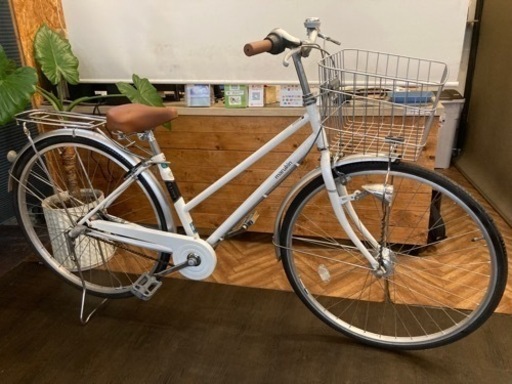 【後輪タイヤ・後輪チューブ新品！】LEDオートライト　内装3段　27インチ自転車　白