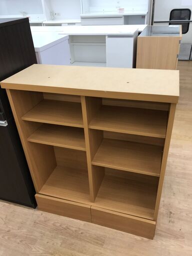 ★ジモティ割あり★  本棚 薄茶色 H95×W80×D30 クリーニング済み KJ3531