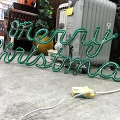 動作OK! merry christmas 電飾 グリーン クリスマス 装飾 ネオン ライト 照明 点灯 点滅  札幌市 中央区 南12条の画像