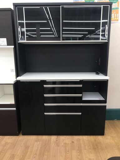★ジモティ割あり★ 三幸ジャパン 食器棚 ブラック H208×W140×D50 クリーニング済み KJ3536