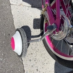 【14インチ】子供用自転車 補助輪付き【ピンク】の画像