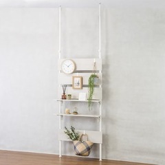ニトリ　突っ張りラック　幅80cm ホワイトウォッシュ