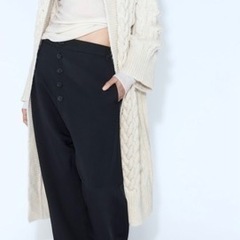 【2023年今期新作新品未使用】ZARA  テクスチャーニットコートの画像