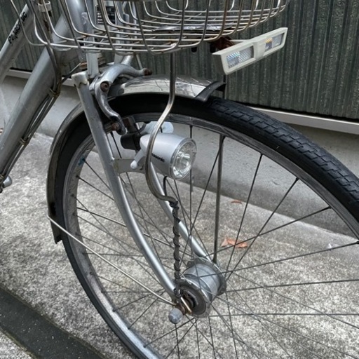 ママチャリ自転車 27インチ パナソニック オートライト/カゴ/鍵/変速機付 TOP RUNNER 