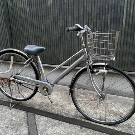 ママチャリ自転車 27インチ パナソニック オートライト/カゴ/鍵/変速機付 TOP RUNNER