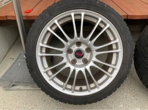 スバルインプレッサWRX STIオプションBBSホイール　スタッドレス付