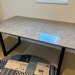 大理石調ダイニングテーブル