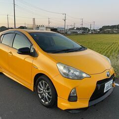 アクアSエアロ★純正メモリナビ地デジテレビバックモニタ★車検７年...