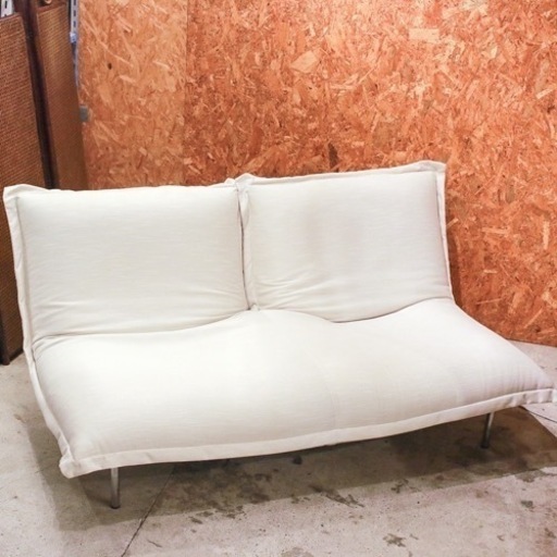 《売約済》美品【35万】リーンロゼ　カラン　LIGNE ROSET CALIN リクライニング　ソファ　アイボリー　オフホワイト　ファブリック　2シーター　ロゼカラン　リクライニング　タイプ1 カバーリング　カバー洗濯可能　2人掛け　2シーター　スチールレッグ　パスカルムールグ　2p  検　トーゴ　ロゼトーゴ　オピューム　ノマド