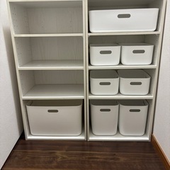 2点セット！　ニトリ　連結できる　N カラボ　レギュラー　3段　追加棚板付の画像