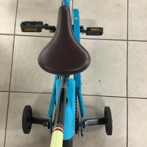 【超美品】People   ピープル　ジュニア自転車　補助輪　押し手棒付き　14インチ