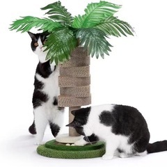 猫　爪とぎ　爪とぎポール　観葉植物風　おしゃれ　新品