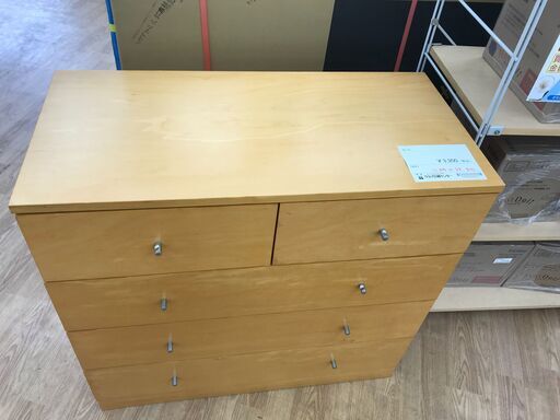 ★ジモティ割あり★  タンス 茶色 H84×W88×D42 クリーニング済み KJ3543