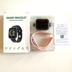 【新品未使用】smart bracelet 多機能　ピンクの画像