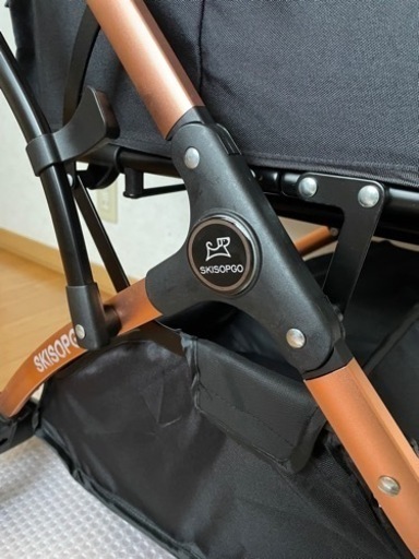 SKISOPGO 4輪ペットカート 分離型 ペットバギー ワンタッチ 折りたたみ 前輪360°後輪ブレーキ付 多機能