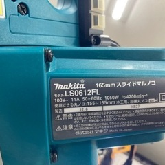中古品 □ makita スライド丸ノコ LS0612F □ D □ IT91TD6AAFWWの画像