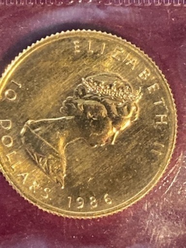 本日終了【未使用】メイプルリーフ金貨 1/4オンス 20mm