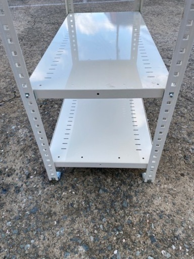 ☆ 中古品 重量ラック OKAMURA （ホワイト） オフィス オフィス家具 倉庫 ガレージ☆