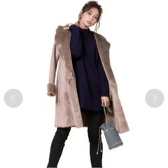 Rouge vif  フェイクファー　ムートン　ロングコートの画像