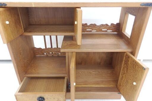 千歳市/恵庭市 屋久杉 茶棚 認定屋久杉 認定シール付き 茶箪笥