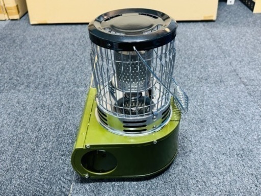 カセットガスストーブ ガスヒーター 1台2役 電源不要 停電対策 防寒対策 暖房機 釣り キャンプ用 本体カラーグリーン