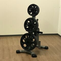 中古 TUFFSTUFF オリンピックプレートツリー プレートホルダー CXT-255 IVANKO ラバーオリンピックプレート 107.5Kg 博多区 金の隈 引取限