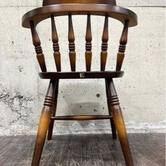 3 飛騨産業 キツツキ ウィンザーチェア アーム付き ダイニングチェア アンティーク の画像