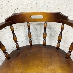 5 飛騨産業 キツツキ ウィンザーチェア アーム付き ダイニングチェア アンティーク の画像