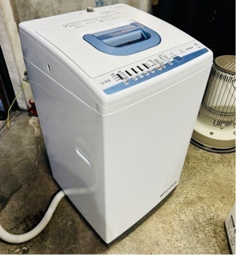 札幌市内配送無料 18年製 HITACHI 日立 白い約束 7kg 全自動洗濯機 NW-T74 ブルー
