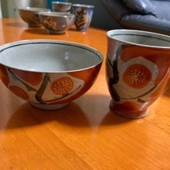 飯碗と湯呑みの5組セットの画像