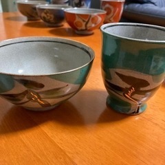 飯碗と湯呑みの5組セットの画像