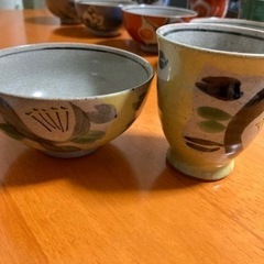飯碗と湯呑みの5組セットの画像