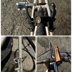 クロスバイク　中古　鍵付き　ライト付きの画像