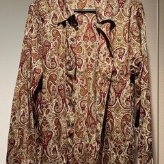 ペイズリー柄長袖シャツ