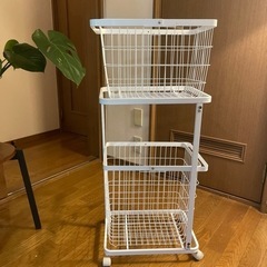 towerランドリーバスケット 洗濯カゴ ラック