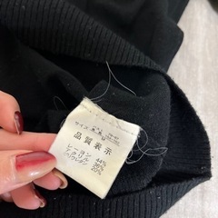 黒セーター　7分袖　あげますの画像